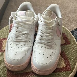 Pink/Cream Air Force Ones